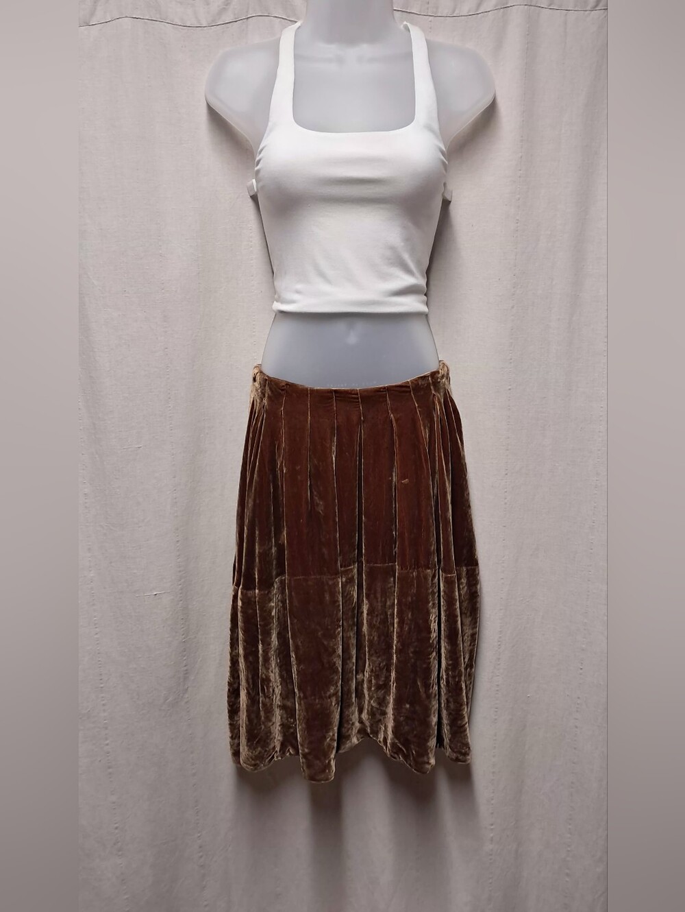 Chan Luu Velvet Midi Skirt Size M